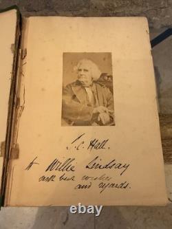 SIGNED 1871 First Edition A Book of Memories S. C. Hall Presentation Copy Photo