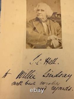 SIGNED 1871 First Edition A Book of Memories S. C. Hall Presentation Copy Photo