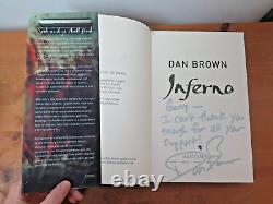 SIGNED 1st Edition Inferno by Dan Brown Robert Langdon Book 4 HB 2013