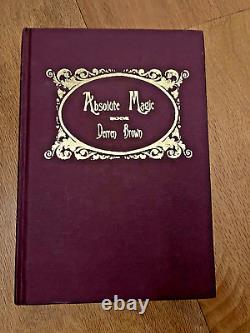 SIGNED Absolute Magic Derren Brown Mentalist Theory OOP Book 1st Edition V. RARE