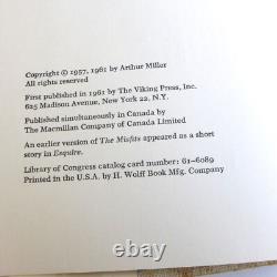 SIGNED Arthur Miller THE MISFITS First Edition 1961 Book Novel neo-Western Novel