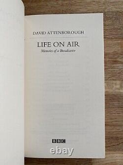SIGNED Book DAVID ATTENBOROUGH LIFE ON AIR 2002 PB Rare Edition Paperback Book