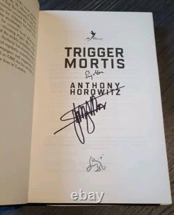 SIGNED By Stirling Moss & Anthony Horowitz Trigger Mortis 1st Edition Book Bond