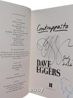 SIGNED Dated Contrapposto Dave Eggers 1st/1st Edition Hardcover Collectible Book