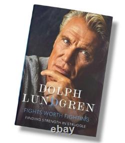 SIGNED Dolph Lundgren Book Fights Worth Fighting First Edition Hardcover & COA