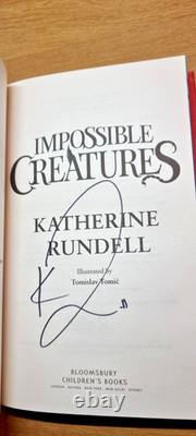 SIGNED Impossible Creatures First Edition 1st Print Sprayed Katherine Rundell