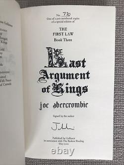 SIGNED Joe Abercrombie The First Law TRILOGY NUMBERED Broken Binding