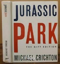 SIGNED Jurassic Park MICHAEL CRICHTON Hardcover Book DJ Gift Edition ILLUSTRATED