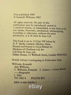 SIGNED Kenneth Williams autobiography 1st edition Carry On, Tony Hancock