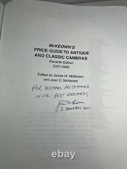 SIGNED McKEOWN'S CAMERAS PRICE GUIDE 11th EDITION 2001-2002 McKeowns Book