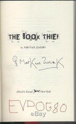 SIGNED NEW 2006 THE BOOK THIEF Markus Zusak RARE Doodle 1st Edition 1st Printing