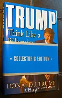 SIGNED PRESIDENT DONALD TRUMP THINK LIKE A BILLIONAIRE, First edition rare book