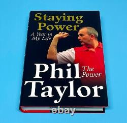 SIGNED Phil Taylor Book Staying Power 1st Edition &COA Autograph The Power Darts