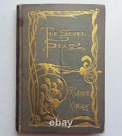 SIGNED Rudyard Kipling First Edition Rare Book SET Seven Seas Stalky Naulahka