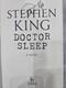 SIGNED Stephen King, Doctor Sleep (Sequel to The Shining) 1st Edt, 1st Print