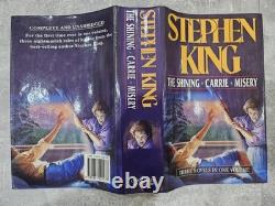 SIGNED Stephen King Omnibus Novel (The Shining, Carrie and Misery) 1992, DJ