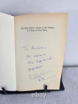 SIGNED The Hitchhiker's Guide to the Galaxy by Douglas Adams 1986 First Edition