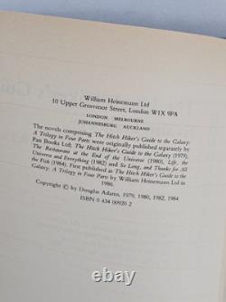 SIGNED The Hitchhiker's Guide to the Galaxy by Douglas Adams 1986 First Edition