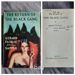SIGNED The Return Of The Black Gang Gerard Fairlie First 1st Edition 1954 Book