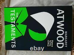 SIGNED The Testaments First 1st Edition Book NEW, Sci Fi Fantasy, Margaret Atwood