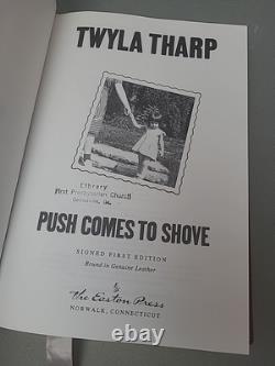 SIGNED Twyla Tharp Easton Press'Push Comes to Shove' First Edition Leather Book