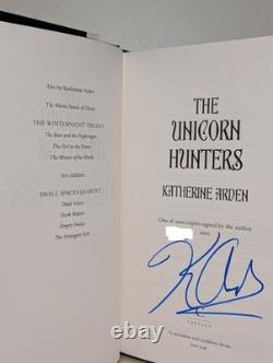 SIGNED Unicorn Hunters Katherine Arden 1st Edition Sprayed Edges Hardback Book