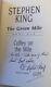 STEPHEN KING SIGNED BOOK The Green Mile 6 COFFEY ON THE MILE (First Edition)