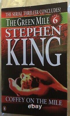 STEPHEN KING SIGNED BOOK The Green Mile 6 COFFEY ON THE MILE (First Edition)