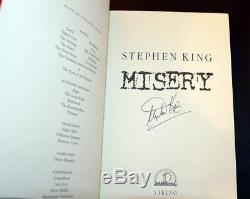 STEPHEN KING SIGNED MISERY 1st/1st EDITION HB NEAR FINE VG COPY Horror Book