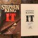 STEPHEN KING signed hardcover book IT FIRST EDITION 9TH PRINTING RARE
