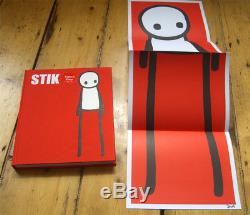 STIK signed and doodled NEW book + signed RED poster 1st edition