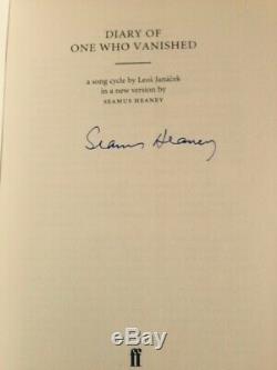 Seamus Heaney signed Diary of One Who Vanished First Edition Very rare