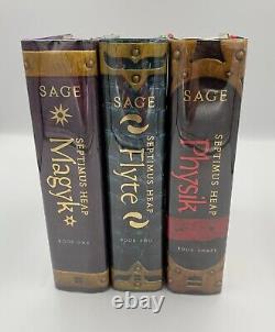 Septimus Heap Books 1, 2 & 3 Signed, First Editions