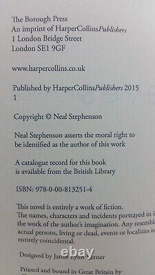 Seveneves by Neal Stephenson, The Borough Press, 2015, Signed UK First Edition