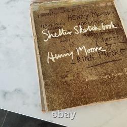Shelter Sketch Book / Henry Moore 1944 Hardcover Signed By Facsimile