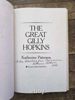 Signed 1st Edition First Print Katherine Paterson Book THE GREAT GILLY HOPKINS