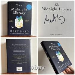 Signed 1st Edition MATT HAIG THE MIDNIGHT LIBRARY Hardback Book 2020