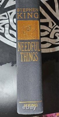 Signed 1st Edt, 1st Print Stephen King, Needful Things Original Dustjacket Signed 1st Edt, 1st Print Stephen King, Needful Things Original Dustjacket