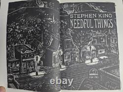Signed 1st Edt, 1st Print Stephen King, Needful Things Original Dustjacket