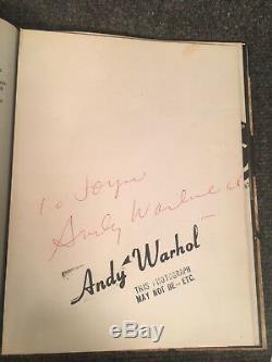 Signed Andy Warhol Index Book First Edition Hardcover Good Condition with Invite