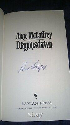 Signed Anne McCaffrey Dragonsdawn Hardback UK First Edition First Print