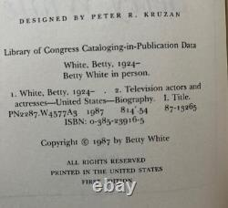Signed Betty White Book In Person Biography 1987 1st Edition Hardcover Jacket