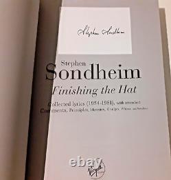 Signed (Bookplate) Stephen Sondheim'Finishing the Hat' 1st Edition Large HB BK