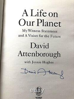 Signed David Attenborough'A Life On Our Planet HB Book Signed Edition New