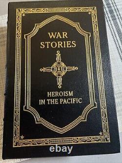 Signed Easton Press War Stories 2 Volume Matched Set Oliver North Free Ship