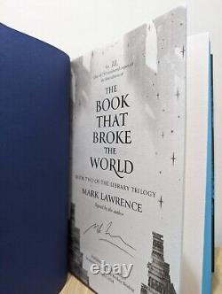 Signed-First Edition-The Book That Broke the World by Mark Lawrence-Sprayed-New