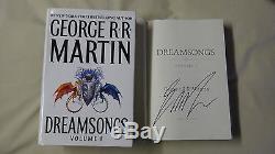 Signed George R. R. Martin Dreamsongs Volume 1 First Edition Print 1/1 Book HC DJ