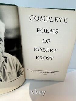 Signed Inscribed Complete Poems of Robert Frost 8th Printing Dartmouth 1959