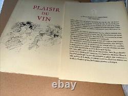 Signed & Inscribed to Cyril Ray Plaisir Du Vin / Wine 1963 Limited Edition Book