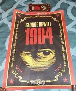 Signed Limited Edition Shepard Fairey Lot George Orwell 1984 Prints and Books
